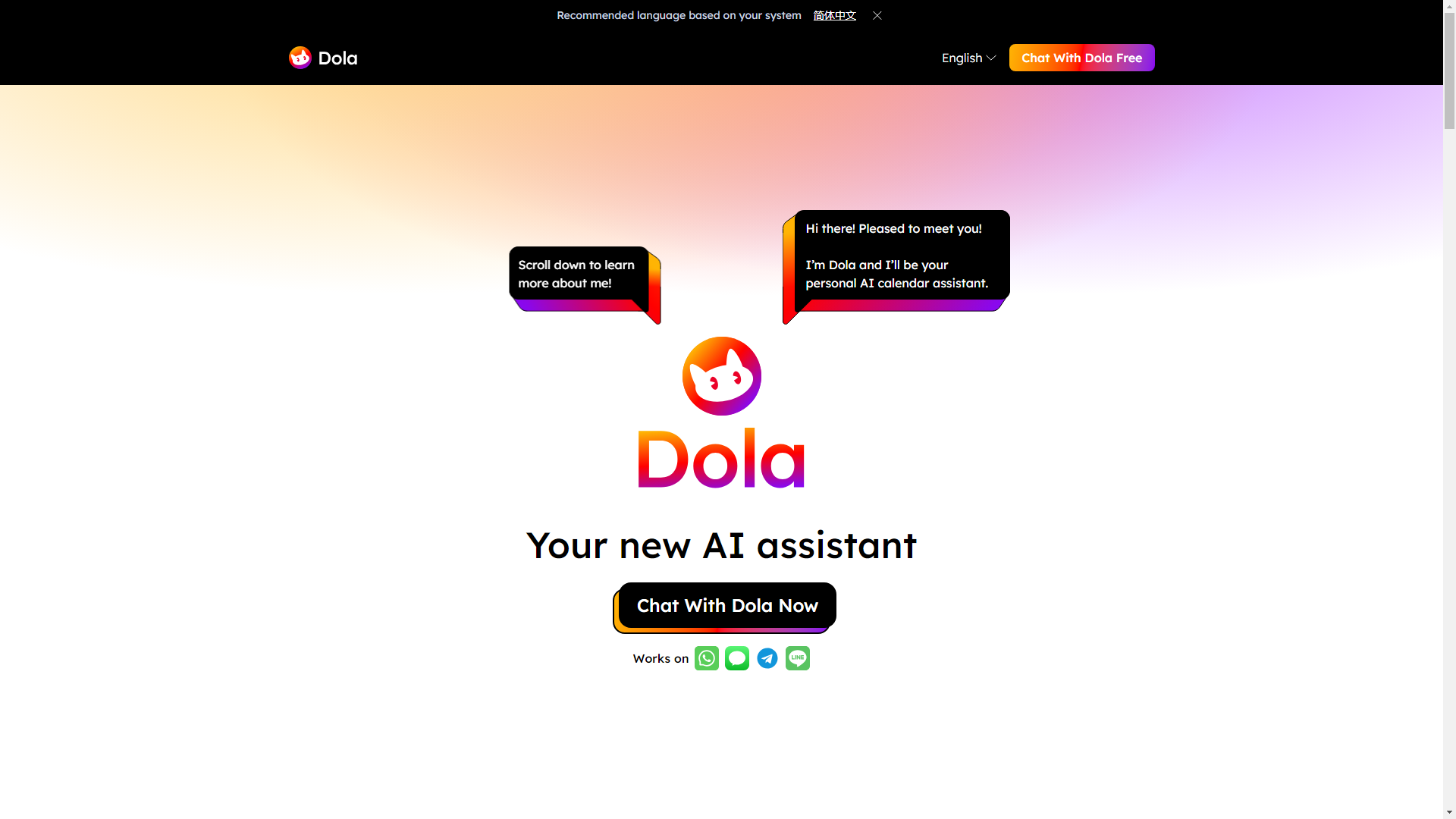 Dola: AI Calendar Assistant