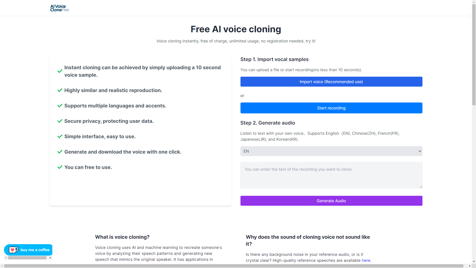 AI Clone Voice Free