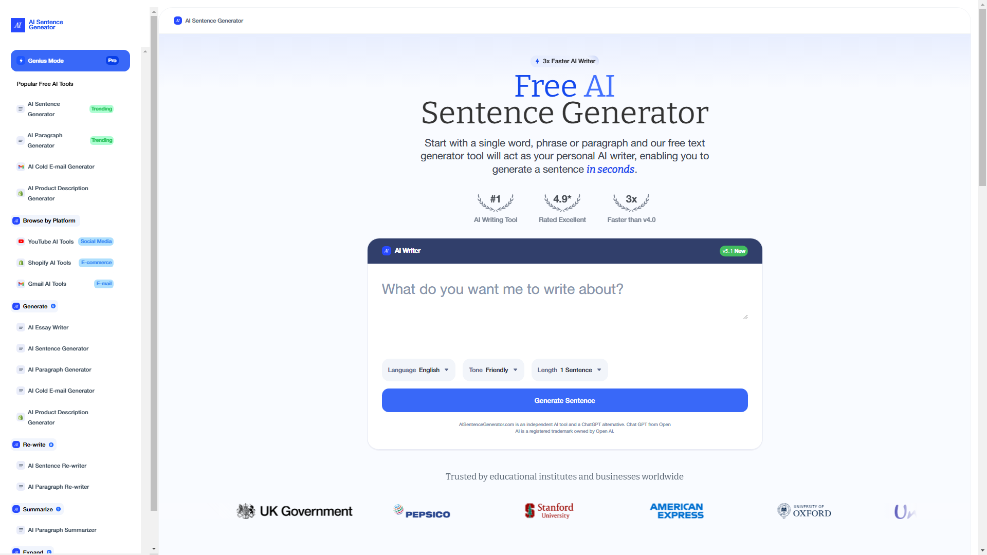 AI Sentence Generator